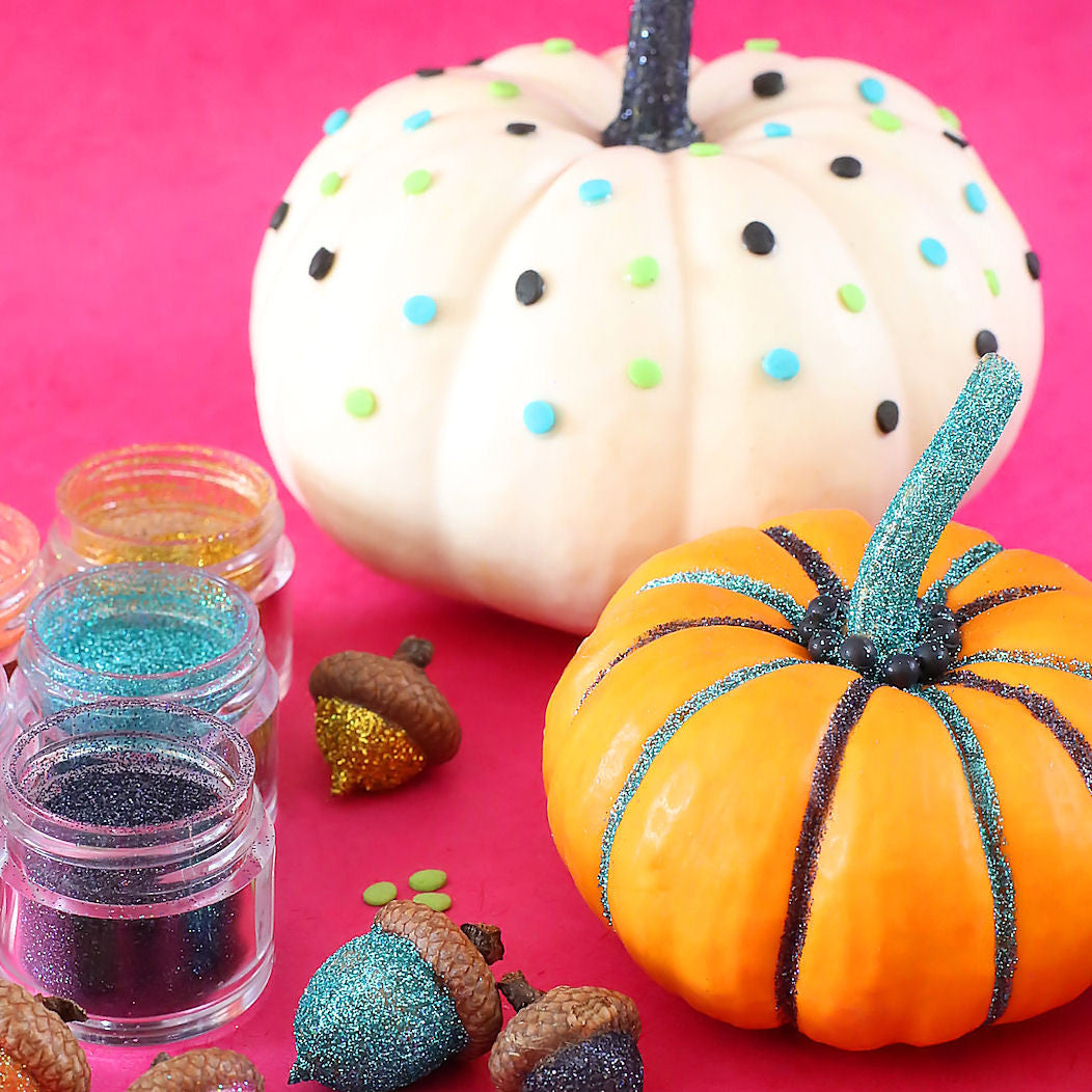 Decorating Pumpkins with Sprinkles