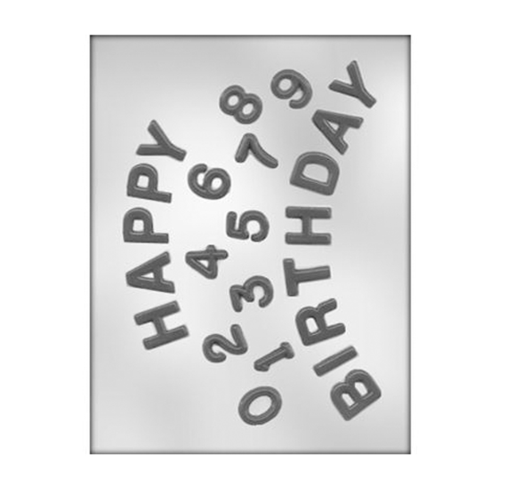 Happy Birthday Chocolate Mold with Numbers | www.sprinklebeesweet.com