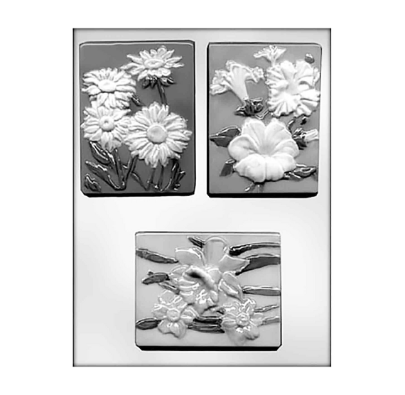 Spring Flowers Plaque Chocolate Mold | www.sprinklebeesweet.com