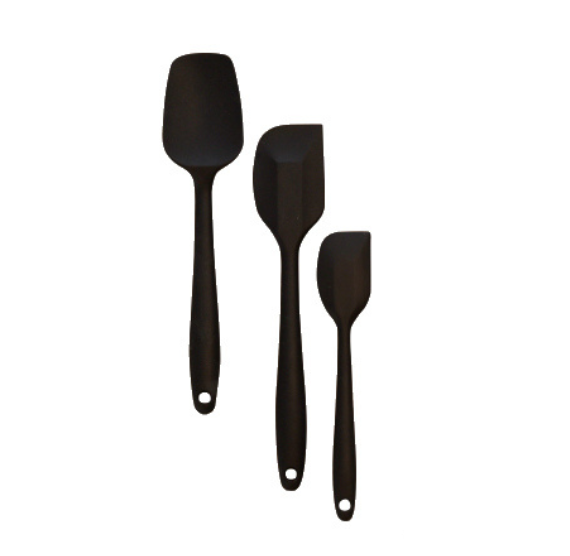 Black Silicone Spatula Set of 3 | www.sprinklebeesweet.com