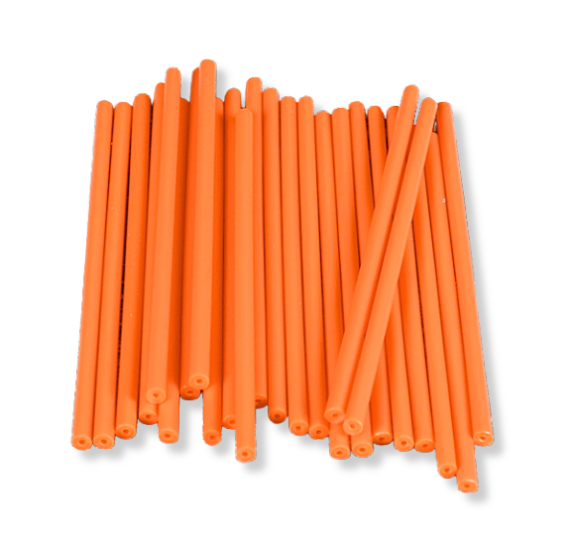 Orange Lollipop Sticks: 4.5" | www.sprinklebeesweet.com