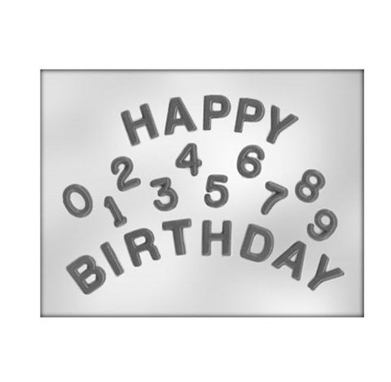 Happy Birthday Chocolate Mold with Numbers | www.sprinklebeesweet.com