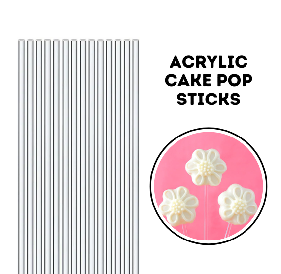 Clear Cake Pop Sticks: 6" or 8" | www.sprinklebeesweet.com