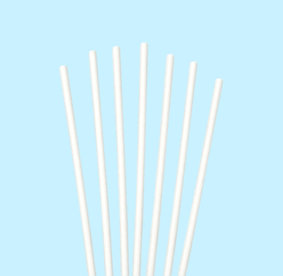 White Paper Lollipop Sticks: 6" - 500 COUNT | www.sprinklebeesweet.com
