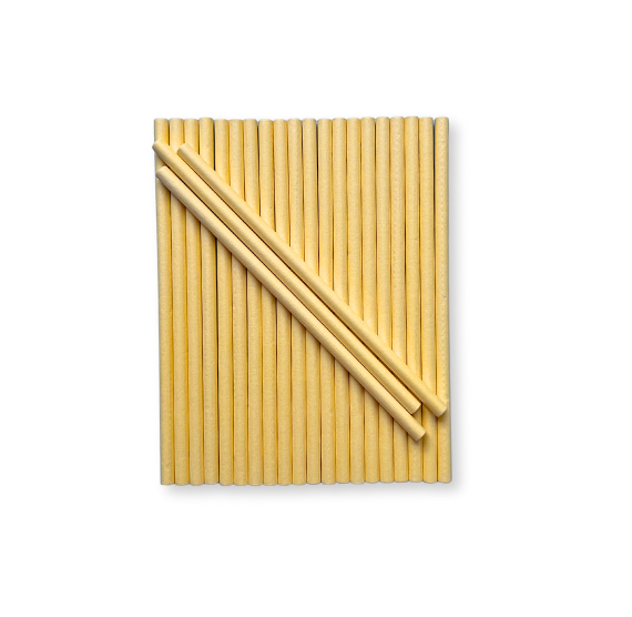 4" Paper Lollipop Sticks: Pastel Yellow (500 CT) | www.sprinklebeesweet.com