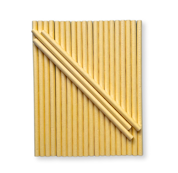 6" Paper Lollipop Sticks: Pastel Yellow (500 CT) | www.sprinklebeesweet.com