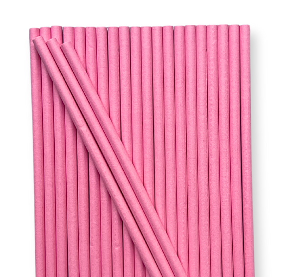 8" Paper Lollipop Sticks: Pastel Pink | www.sprinklebeesweet.com