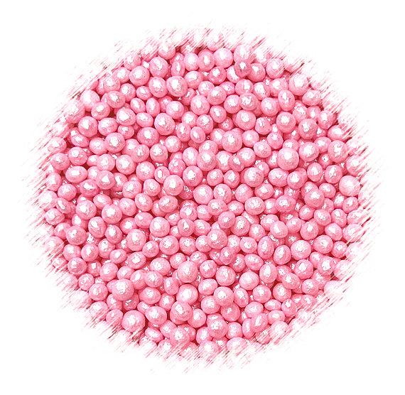 Sprinkle-It® Tiny Chocolate Crispy Pearls: Shimmer Light Pink | www.sprinklebeesweet.com