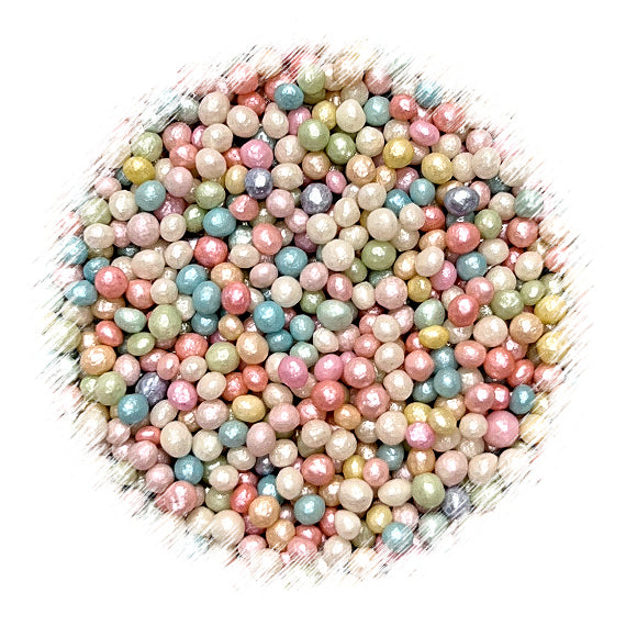 Sprinkle-It™ Tiny Chocolate Crispy Pearls: Shimmer Pastel Mix | www.sprinklebeesweet.com