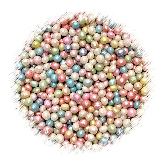 Sprinkle-It® Tiny Chocolate Crispy Pearls: Shimmer Pastel Mix | www.sprinklebeesweet.com