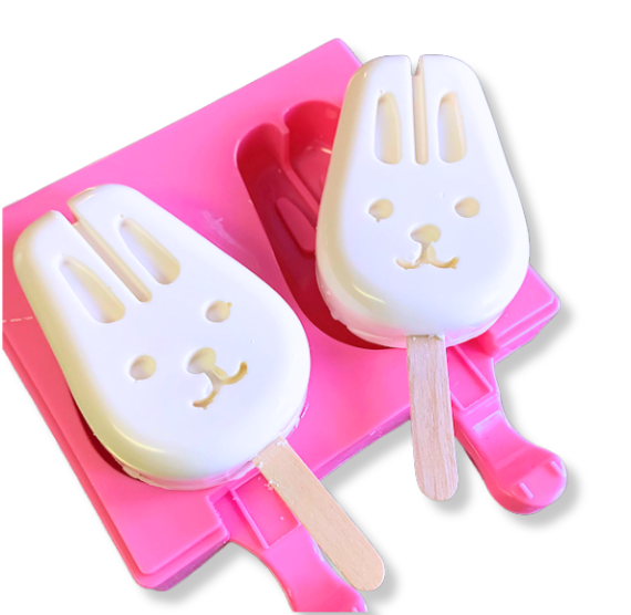 Cute Bunny Cakesicle Mold: Bunnysicle | www.sprinklebeesweet.com