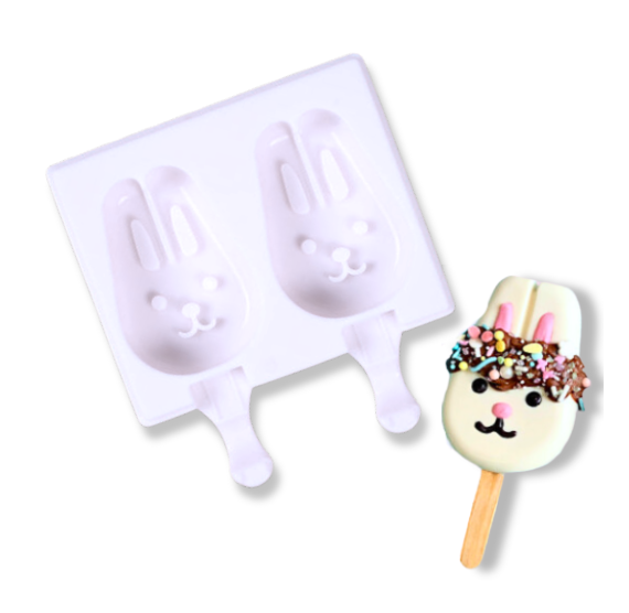 Cute Bunny Cakesicle Mold: Bunnysicle | www.sprinklebeesweet.com