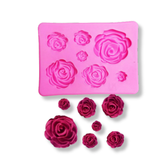 Rose Fondant Mold: Assorted | www.sprinklebeesweet.com