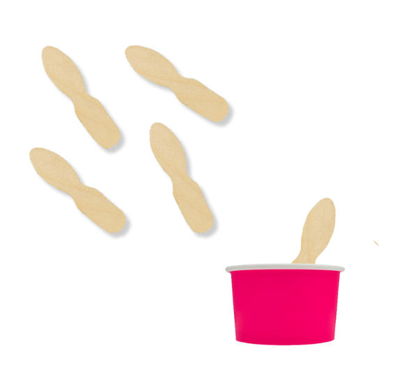 Small Wooden Ice Cream Sticks: 3": bulk 500 CT | www.sprinklebeesweet.com