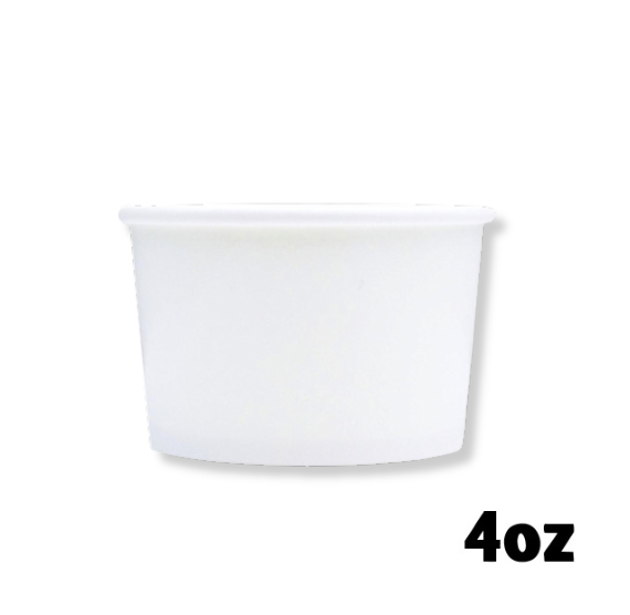 Small White Ice Cream Cups: 4oz | www.sprinklebeesweet.com