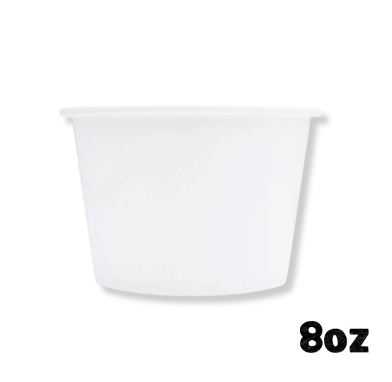 Large White Ice Cream Cups: 8oz | www.sprinklebeesweet.com