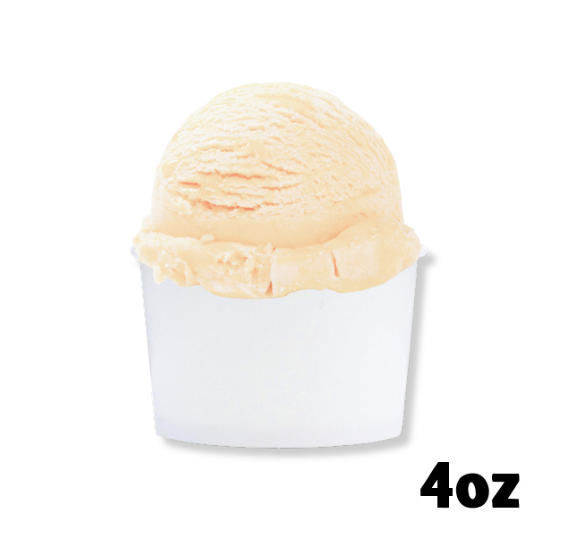 Small White Ice Cream Cups: 4oz | www.sprinklebeesweet.com