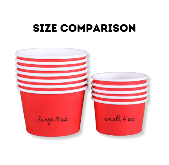 Small Kraft Ice Cream Cups: 4oz | www.sprinklebeesweet.com