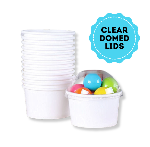 Small Black Ice Cream Cups: Stripe | www.sprinklebeesweet.com