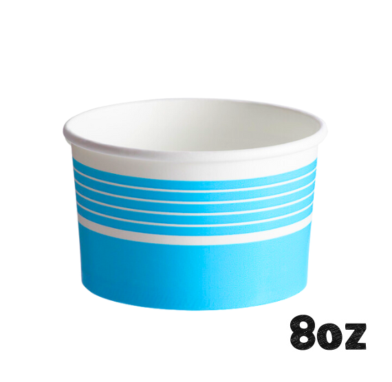 Striped Blue Ice Cream Cups | www.sprinklebeesweet.com