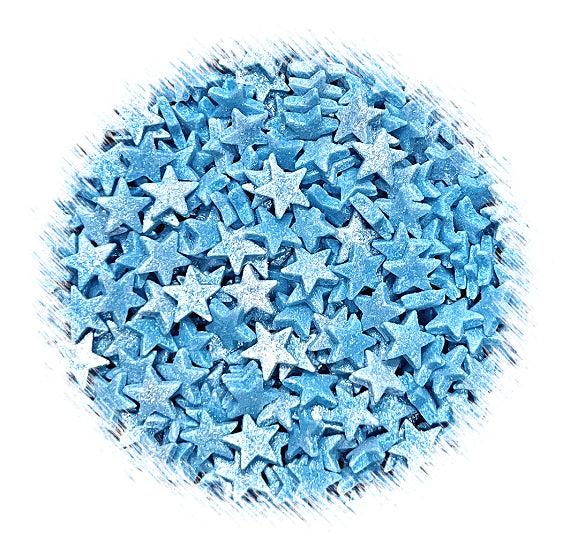 Shimmer Blue Star Sprinkles | www.sprinklebeesweet.com