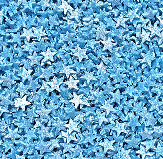 Shimmer Blue Star Sprinkles | www.sprinklebeesweet.com