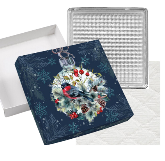Christmas Cookie Box Kit: Winter Bird (5.5") | www.sprinklebeesweet.com
