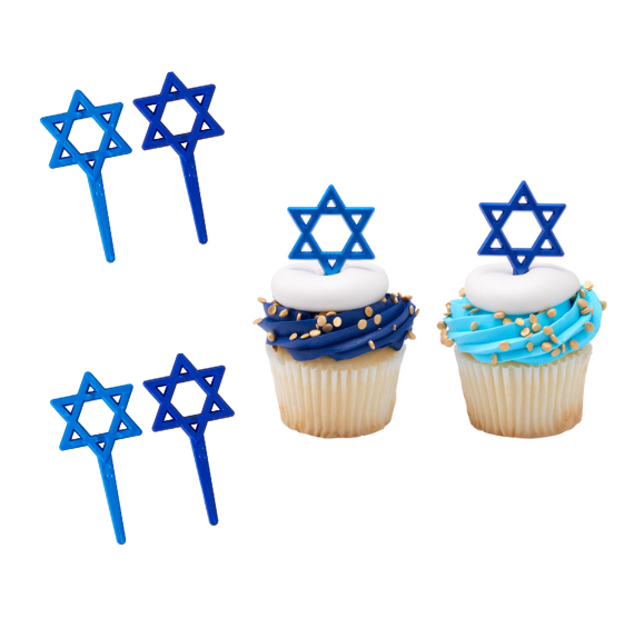Star of David Cupcake Picks | www.sprinklebeesweet.com