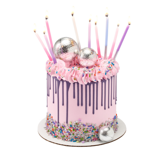 Groovy Disco Ball Cake Toppers Set | www.sprinklebeesweet.com