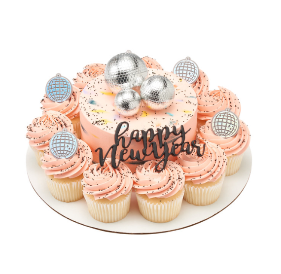 Groovy Disco Ball Cake Toppers Set | www.sprinklebeesweet.com