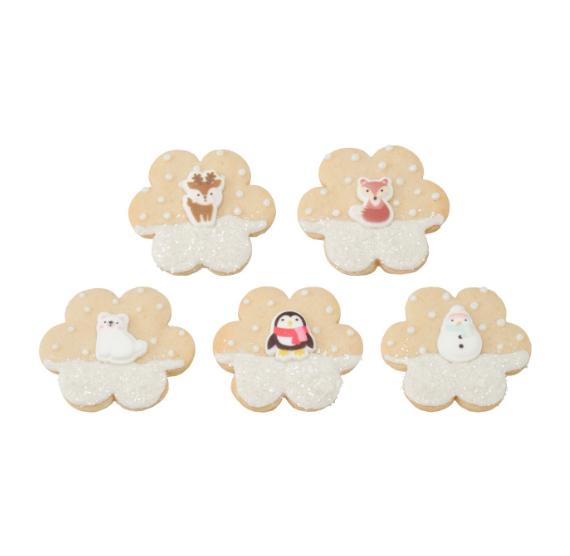 Cute Winter Animals Sugar Toppers | www.sprinklebeesweet.com