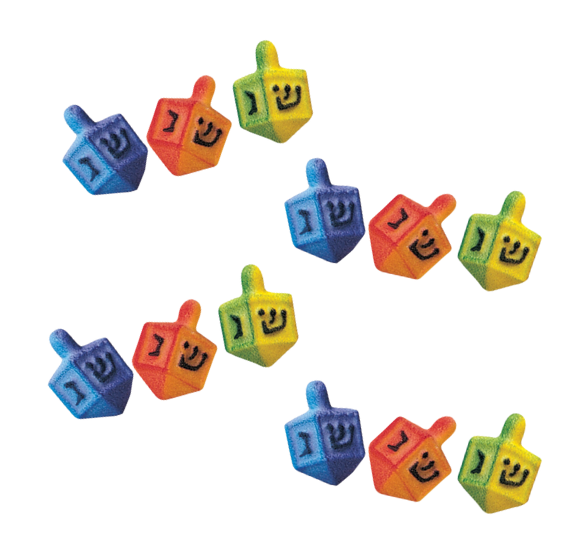 Dreidel Sugar Toppers | www.sprinklebeesweet.com