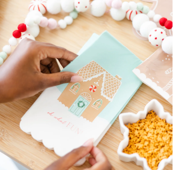 Gingerbread House Napkins | www.sprinklebeesweet.com