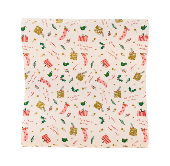 Christmas Wishes Paper Table Runner | www.sprinklebeesweet.com