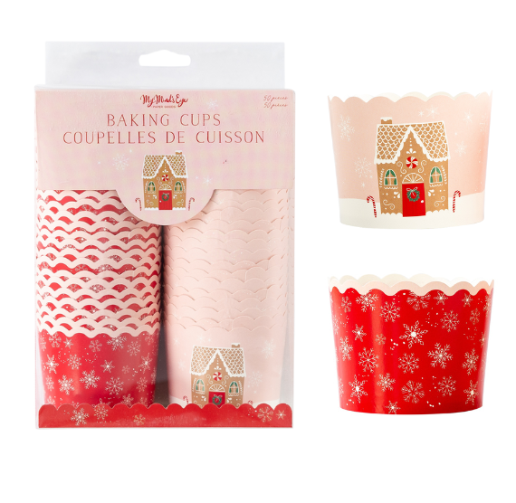 Christmas Gingerbread House Baking Cups | www.sprinklebeesweet.com