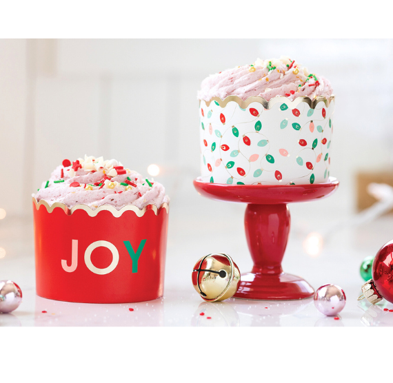 Christmas JUMBO Baking Cups: JOY | www.sprinklebeesweet.com