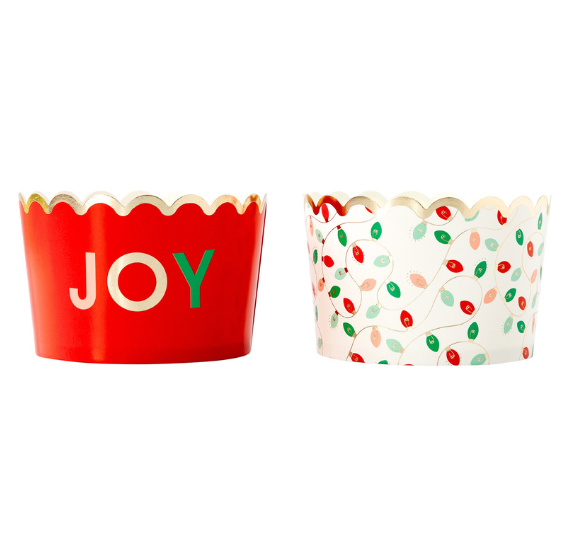 Christmas JUMBO Baking Cups: JOY | www.sprinklebeesweet.com