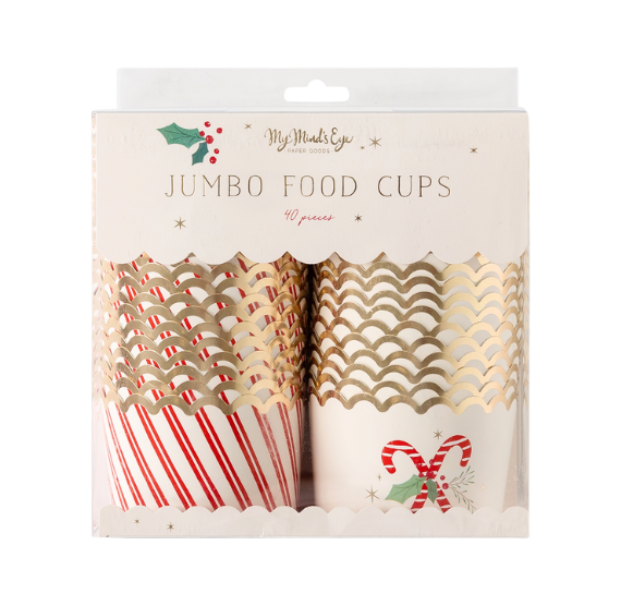 Christmas JUMBO Baking Cups: Candy Cane | www.sprinklebeesweet.com