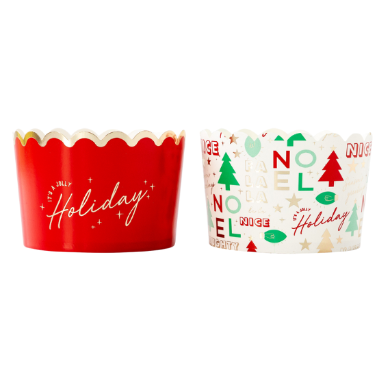 Christmas JUMBO Baking Cups: Jolly Holiday | www.sprinklebeesweet.com