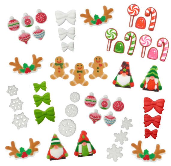 Christmas Sugar Toppers Box Set: Gnome | www.sprinklebeesweet.com