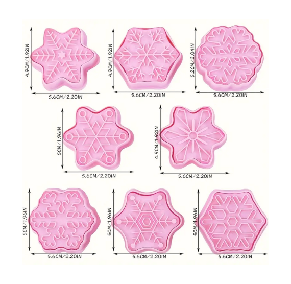 Snowflake Cookie Cutter Stampers Set | www.sprinklebeesweet.com