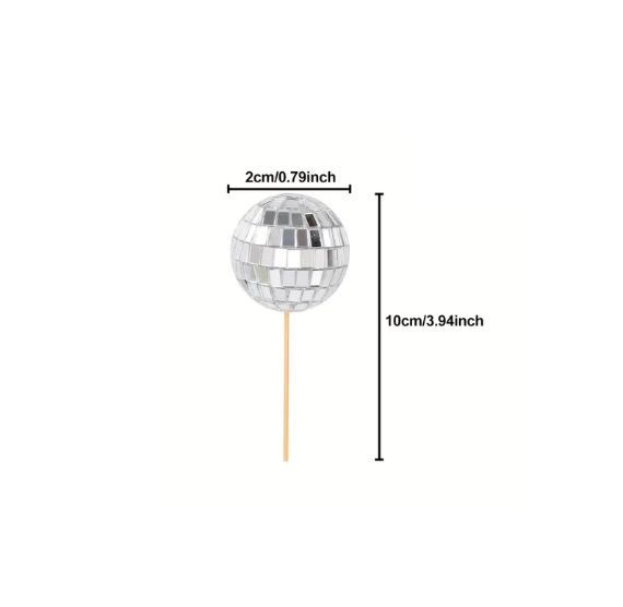 Disco Ball Cupcake Picks | www.sprinklebeesweet.com