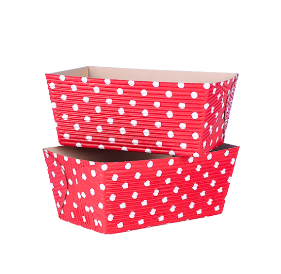 Small Loaf Pans: Red Polka Dot | www.sprinklebeesweet.com
