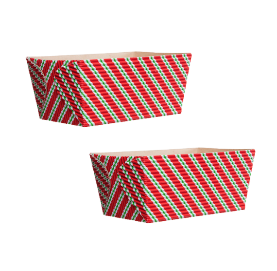 Small Christmas Loaf Pans: Stripe | www.sprinklebeesweet.com