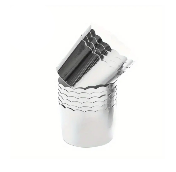 Mini Metallic Silver Baking Cups | www.sprinklebeesweet.com