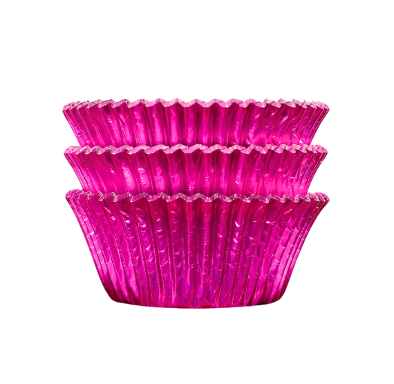 Pink Foil Cupcake Liners: 100 Count | www.sprinklebeesweet.com