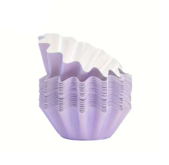 Free Standing Fluted Cupcake Cups: Light Purple | www.sprinklebeesweet.com