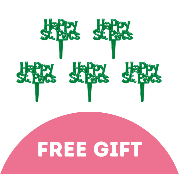St. Patrick's Day Sugar Toppers Boxed Set with FREE GIFT | www.sprinklebeesweet.com