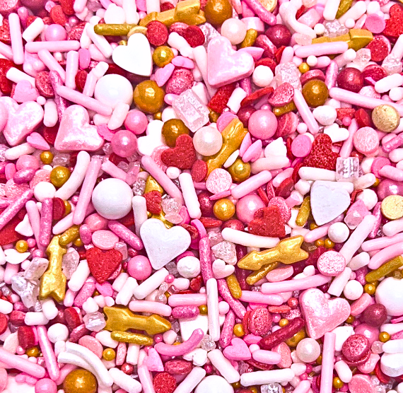 Bulk Sprinklefetti Sprinkles Mix: Cupid's Arrow | www.sprinklebeesweet.com