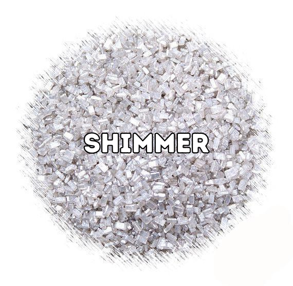 Shimmer Silver Sparkling Sugar | www.sprinklebeesweet.com
